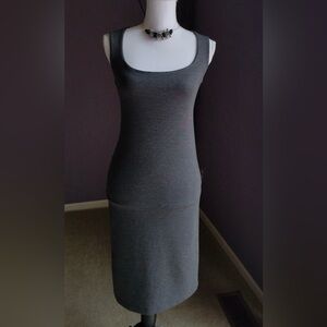 European Fashion Gray Basic Sleeveless Tank Bodycon Fitted Dress from Greece
